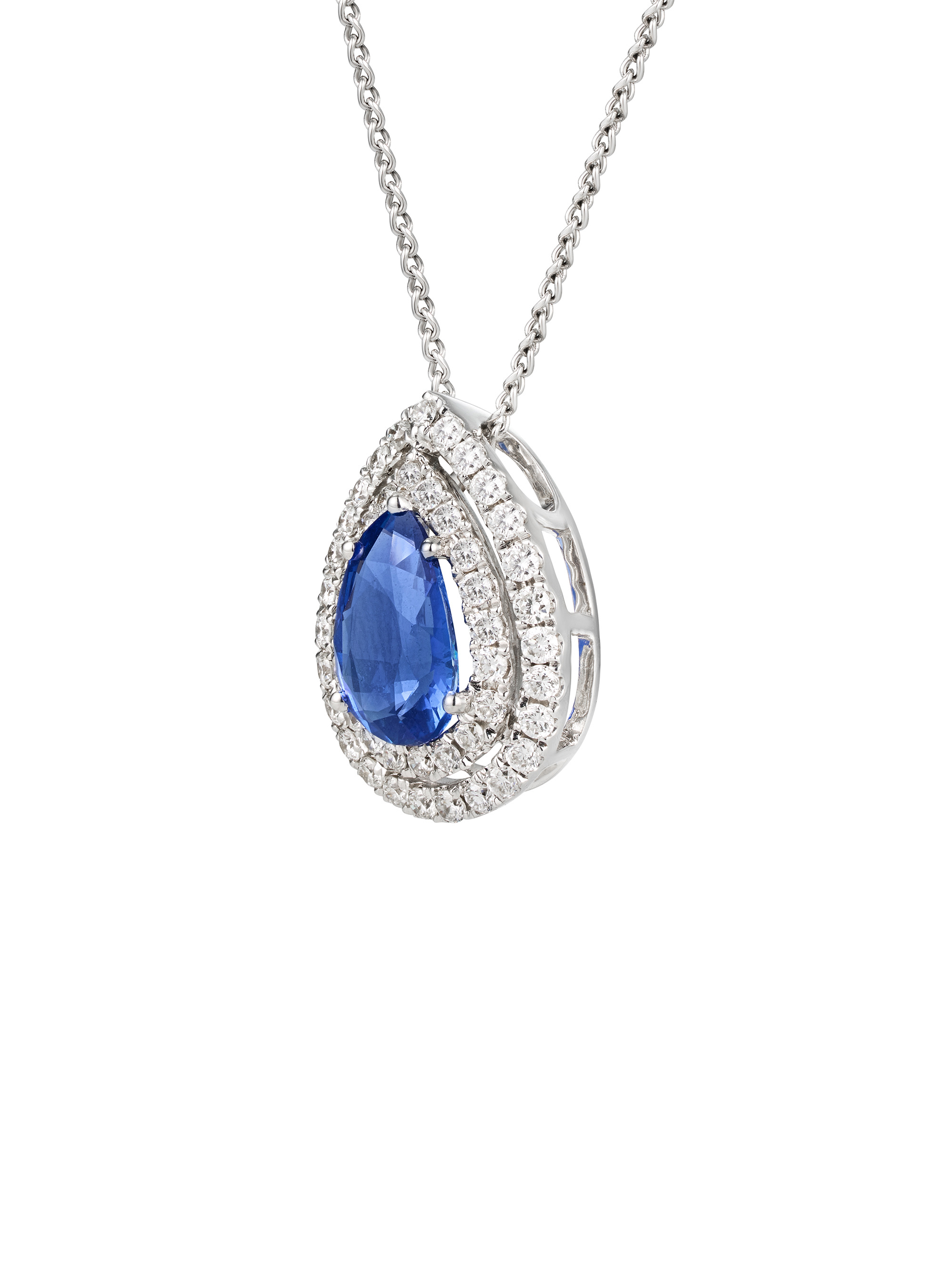 Ceylon Sapphire & Diamond Pendant