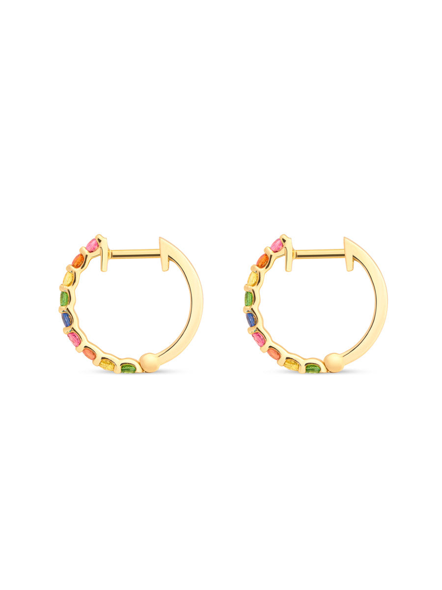 Skinny Rainbow Sapphire Earrings