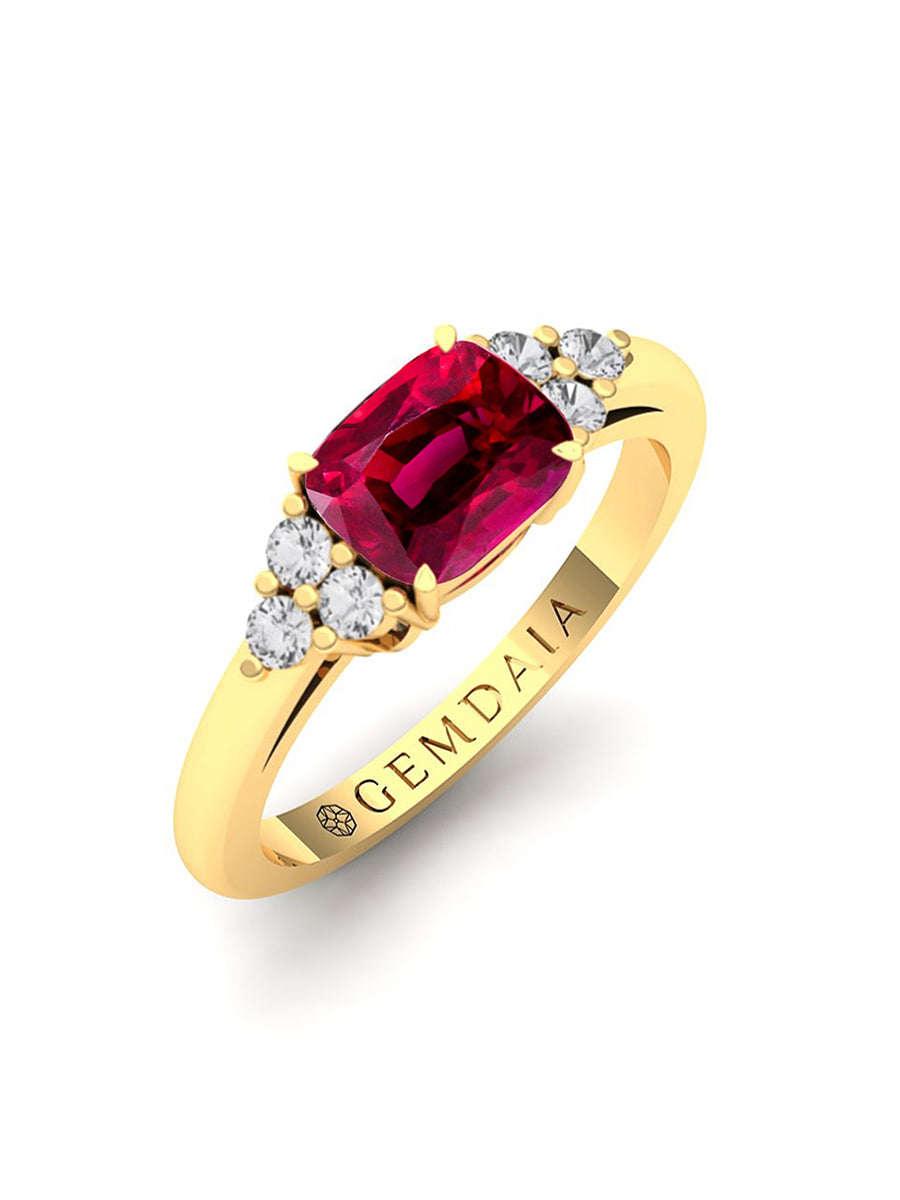 1.50 Carat 'Natural & Untreated' Ruby & Diamond Ring