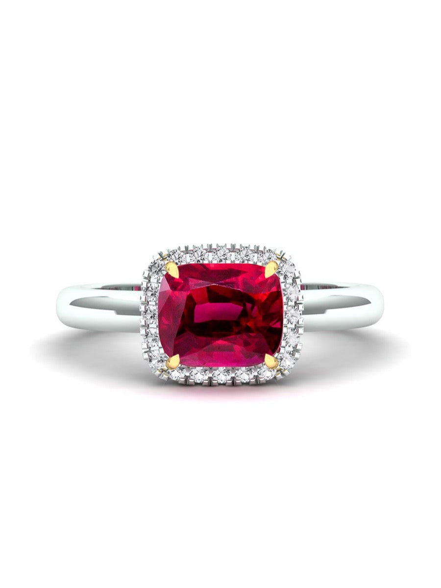 Customizable ANGARA GIA Certified Natural Ruby Ring in Rose Gold with  Diamonds For Sale at 1stDibs | angara ruby rings, angara ruby