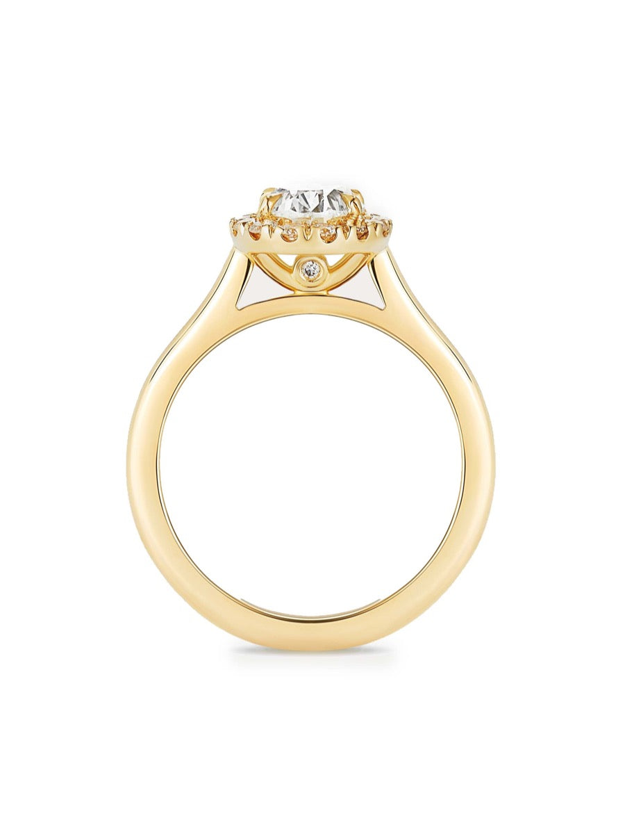 Diamond Dandelion Halo Ring