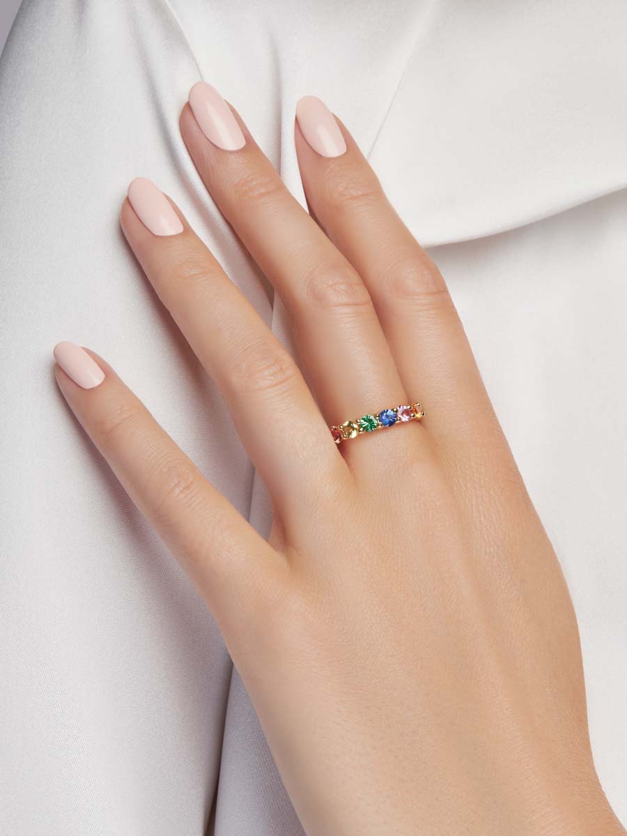 Chunky Balinese - Rainbow Sapphire Ring