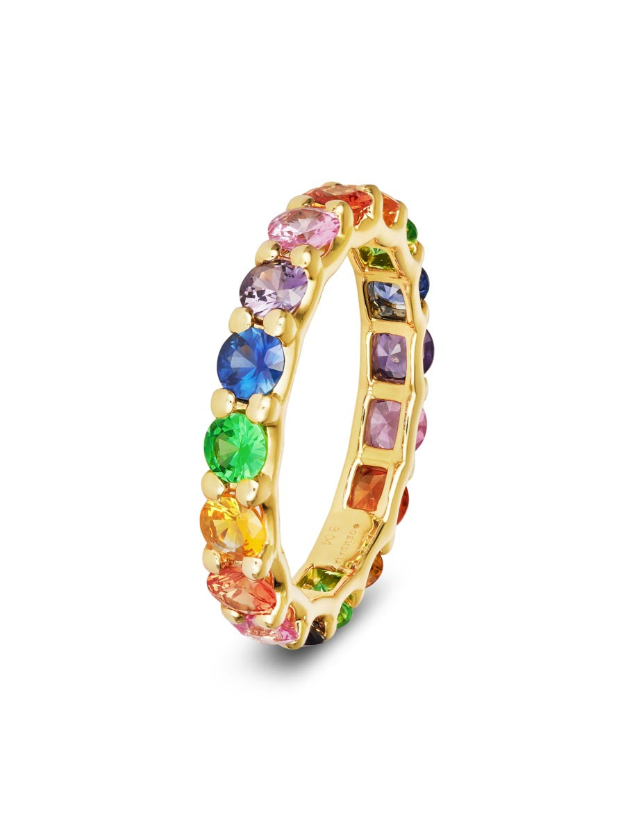 Rainbow Sapphire Ring - Chunky